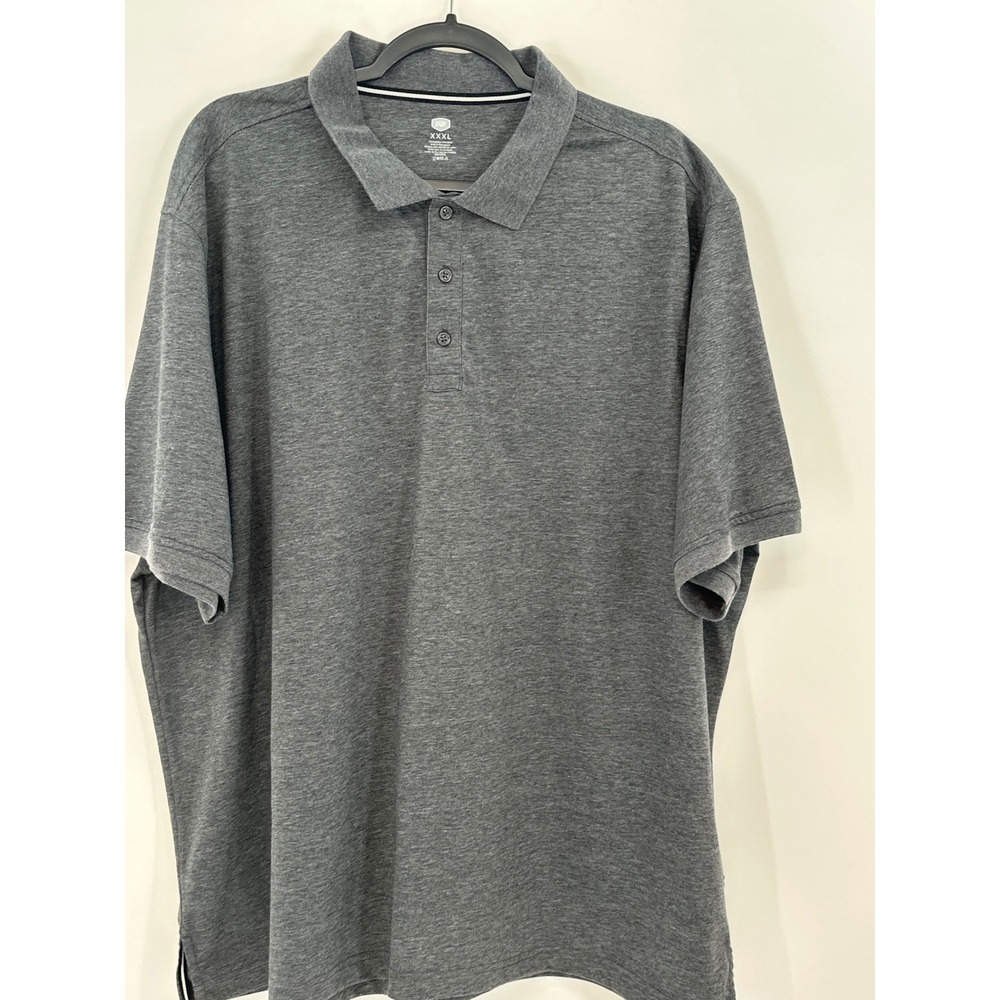 Berkley Jensen Mens XXXL Polo‎ Shirt Heathered Gray Short Sleeve Casual 3XL 1330
